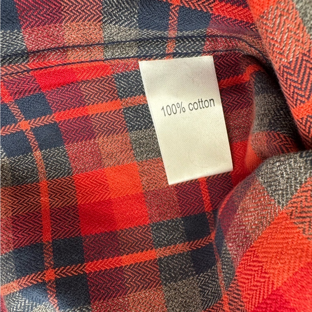Heimie’s Haberdashery Men’s Shirt Red Plaid Long Sleeve size Large Button Down - Picture 7 of 8